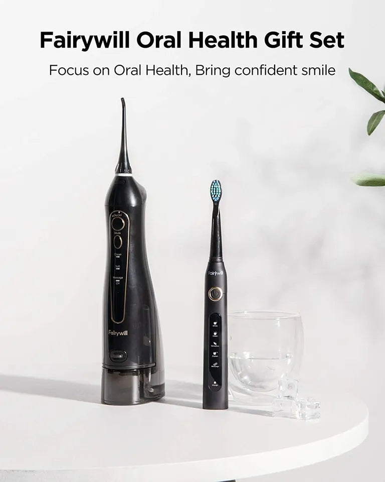Fairywill 2-in-1 Electric Toothbrush & Water Flosser – Complete Oral Care! 🦷💦