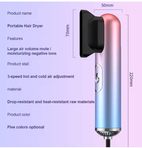 💨 Compact Hair Dryer – Power Meets Portability