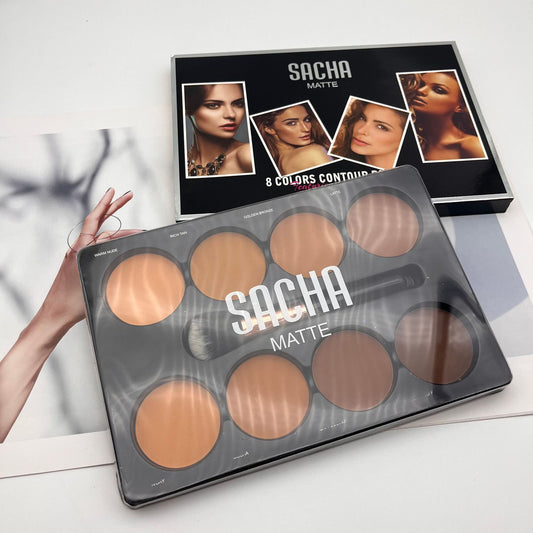 Sacha Mate Contour Palette – Matte Finish | 8 & 12 Shades 💋