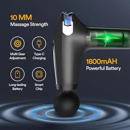 💆‍♂️ Handled Massager Gun – Deep Relief, Anytime, Anywhere ⚡
